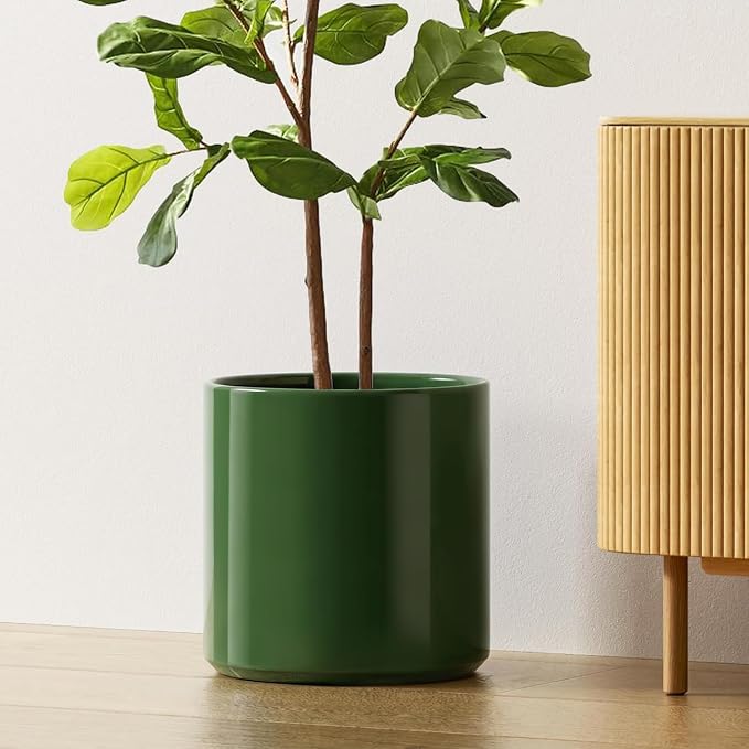 LE TAUCI 12 Inch Pot for Plants, Ceramic Planters for Indoor Plants, by LETAUCI