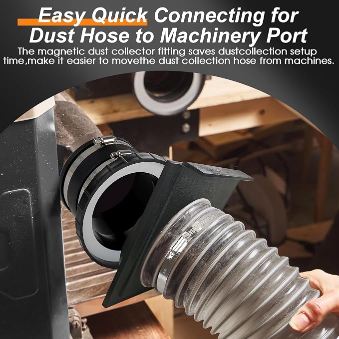 4"Magnetic Dust Collection Fittings, Mag 4Inch Blast Gate - Image 3