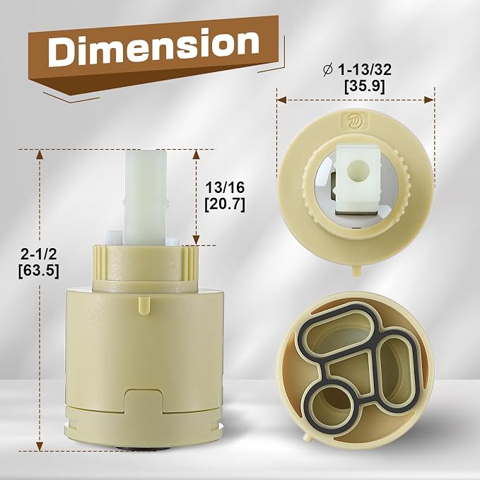 Enhon Single Lever Ceramic Disk Cartridge Compatible - Image 2