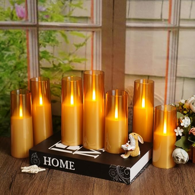 kakoya Flameless LED Candles Upgraded Realistic Flickering Flame, LED Pillar - Image 6