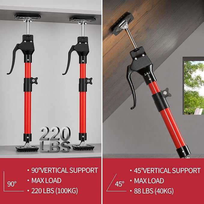Cabinet Jacks for Installing Cabinets, 23.6'' to 45.3'' Adjustable Support Pole - Image 4