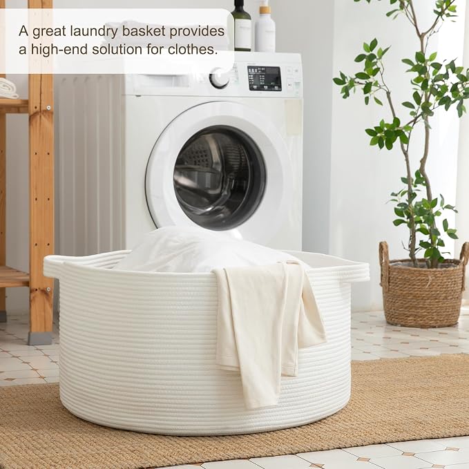 OIAHOMY 90L Extra Large Blanket Basket - Image 4