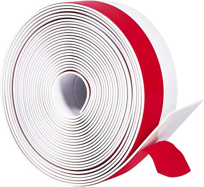 TORRAMI Silicone Door Sweep Draft Stopper 2 inch Width 20 Feet Length, Seal by TORRAMI