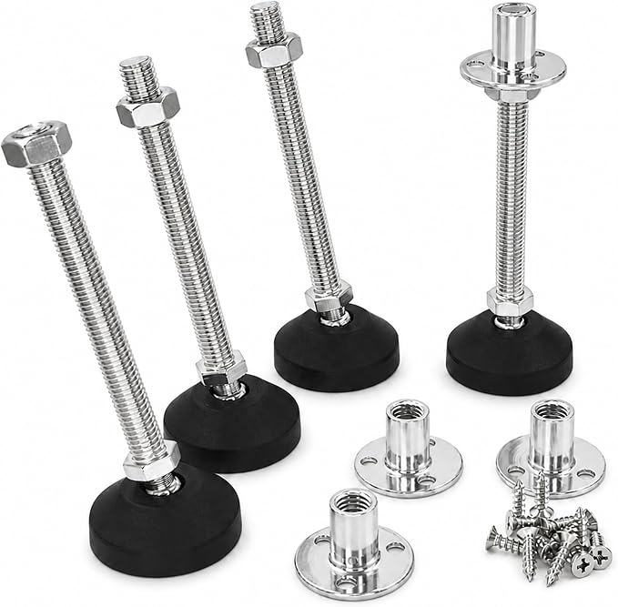M12 Adjustable Leveling Feet, 4 Pack, 20° Swivel Base by Unknown