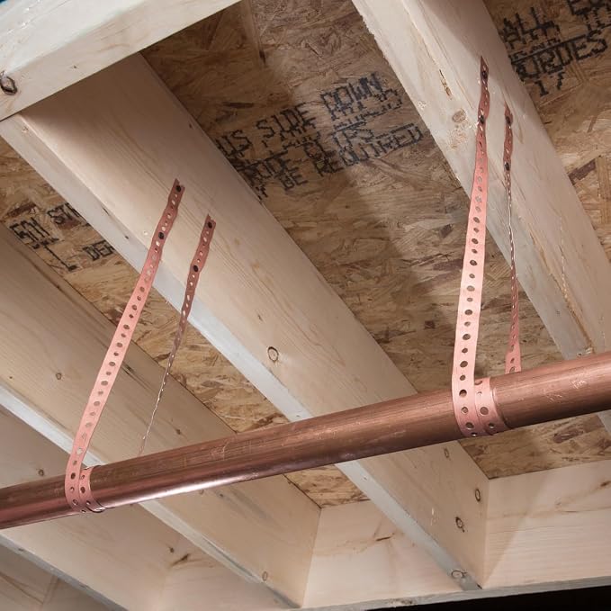 Oatey® 3/4 in. x 10 ft. 24- Gauge Copper-Plated Steel Hanger Strap - Image 4