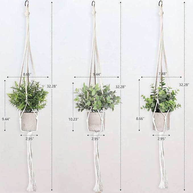 Artificial Plants 3 Pack Mini Fake Plants Fake Hanging Plants Artificial Decor - Image 9