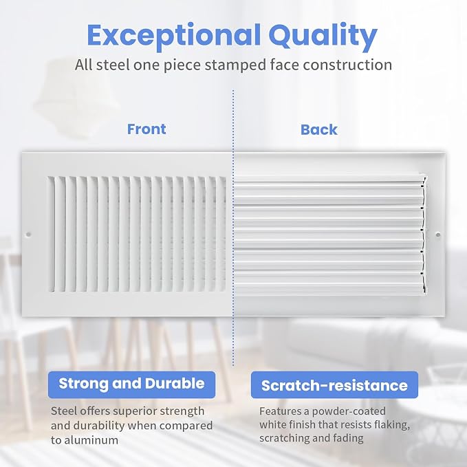 18 x 6 Inch Air Vent Covers for Wall or Ceiling - Image 3