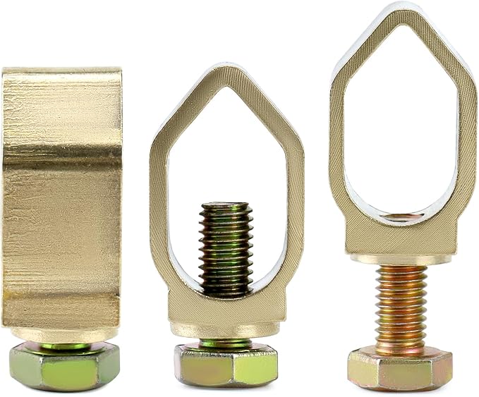 QWORK Direct Burial Ground Rod Clamp, 10 Pack 5/8" Diameter Copper Mechanical - Image 3