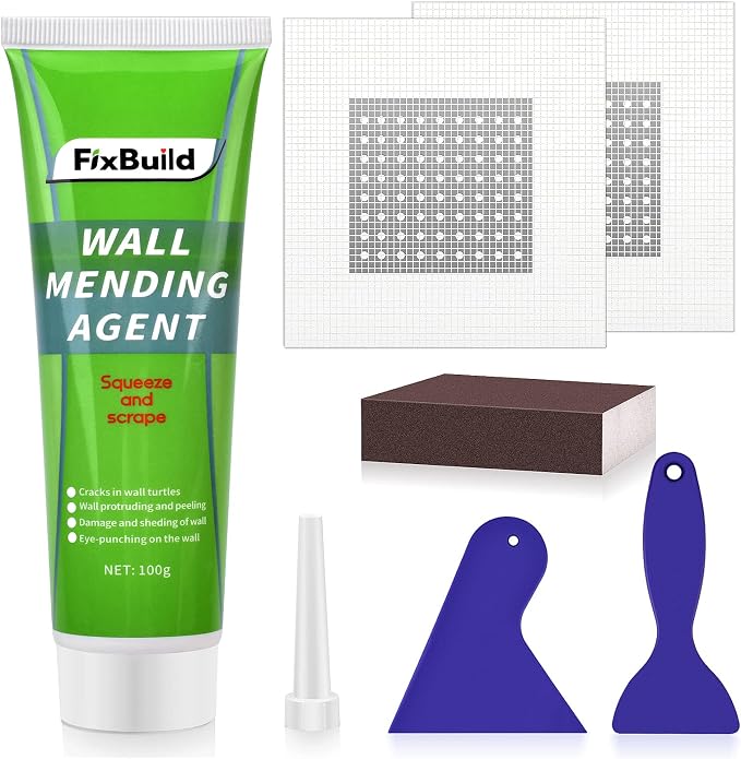 Drywall Repair Kit, 1 Spackle Wall Repair Patch Kit, Wall Mending Agent by FixBuild