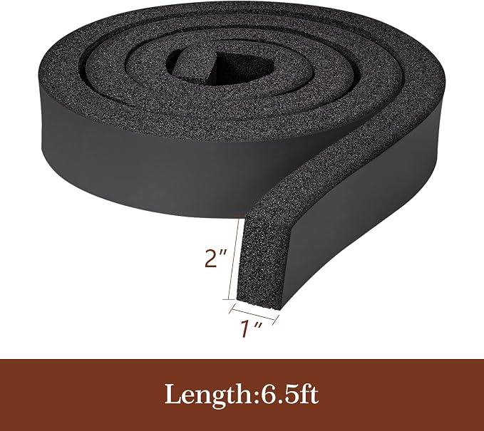 Yotache Open Cell Foam Air Conditioner Insulation Seal Strip 2"x1", 6.5 Ft | - Image 2