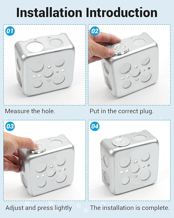 24 Pcs 3/4 Inch Knockout Plugs for Electrical Box Conduit Openings | Knockout - Image 4