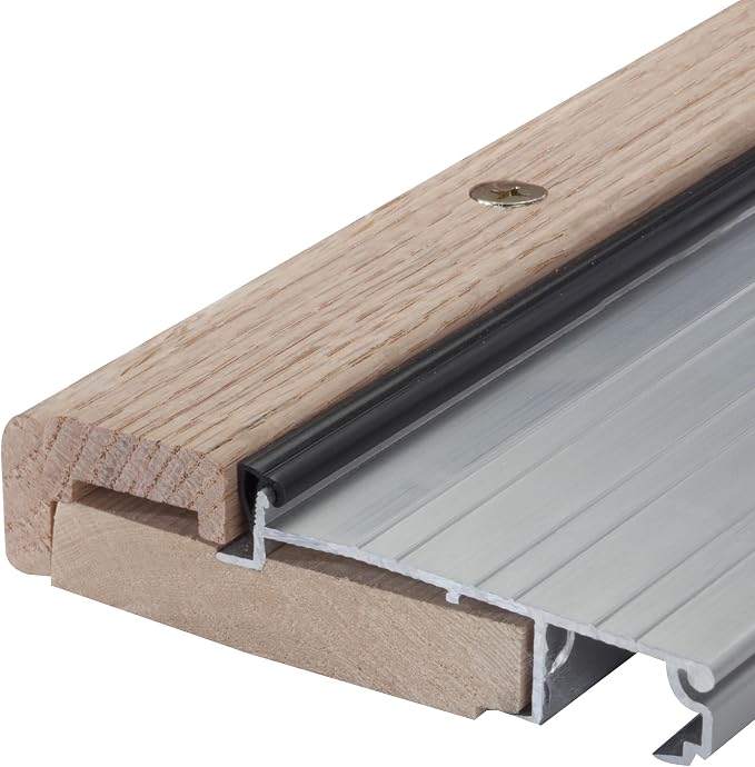 M-D Building Adjustable Aluminum & Hardwood Threshold, 36in | Adjustable Riser - Image 3