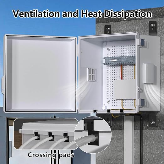 ABS Electrical Junction Box, Ventilated Design, Cable Grommets, IP65 Waterproof - Image 5