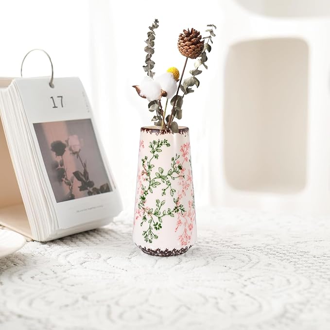 Ceramic Vase, GUKJOB Small Cute Flower Vase - Image 4