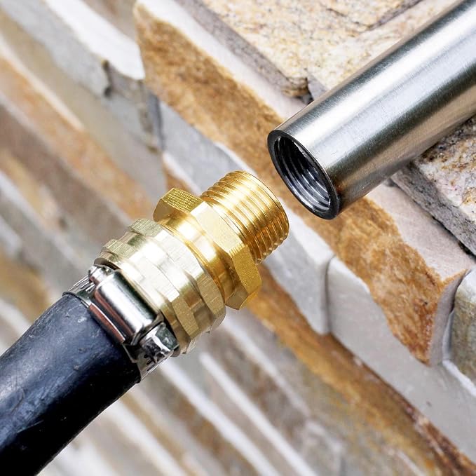 Garden Hose Adapter Fittings Solid brass Connectors Hose conversion pipe - Image 5