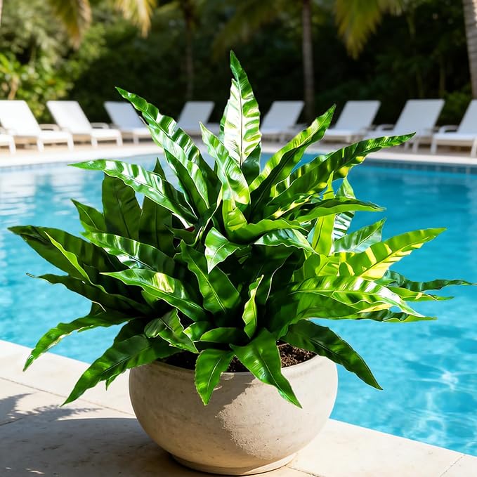 Fake Ferns, 2Planter 35in Outdoor Faux Plants UV Resistant, 3D Real Touch Fake - Image 8