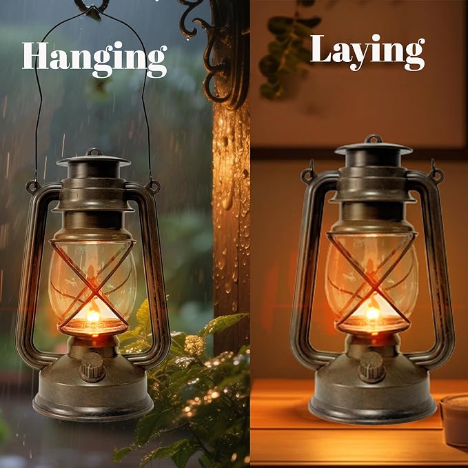 Vintage Lantern LED Outdoor Battery Powered Lanterns - Image 6