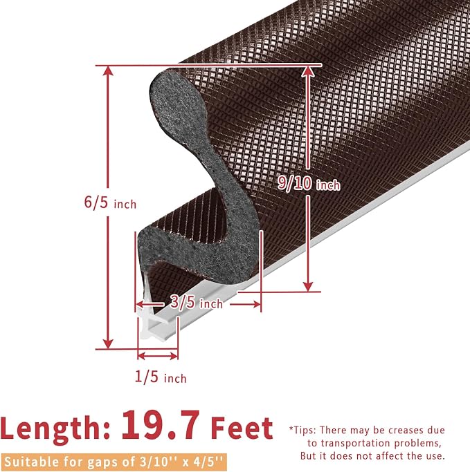 19.7 Feet Long Reach Door Weather Stripping Door Seal Strip, New Upgraded - Image 6