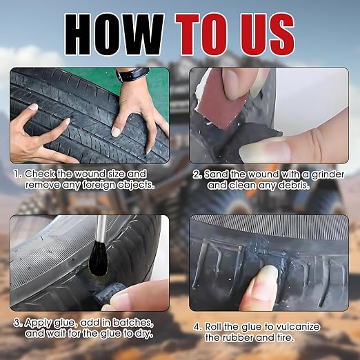 250ML Rubber Cement Tire Repair Strong Adhesion Waterproof | Rubber Cement Glue - Image 7