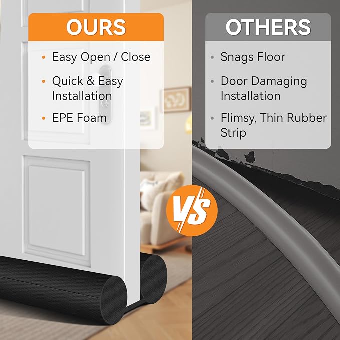 2 Pack Under Door Draft Stopper - Image 6