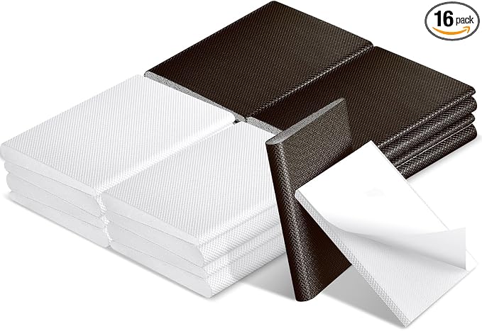 Zonon 16 Pieces Door Corner Seal Pads Adhesive Weatherstripping, Weather by Zonon