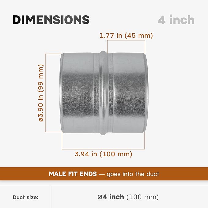 4'' Inch Galvanised Steel - Image 2