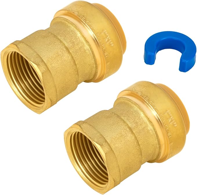 1 Inch Female Adapter, 1/2" Push Fit x 1/2" FNPT, Push-to-Connect, by SUNGATOR