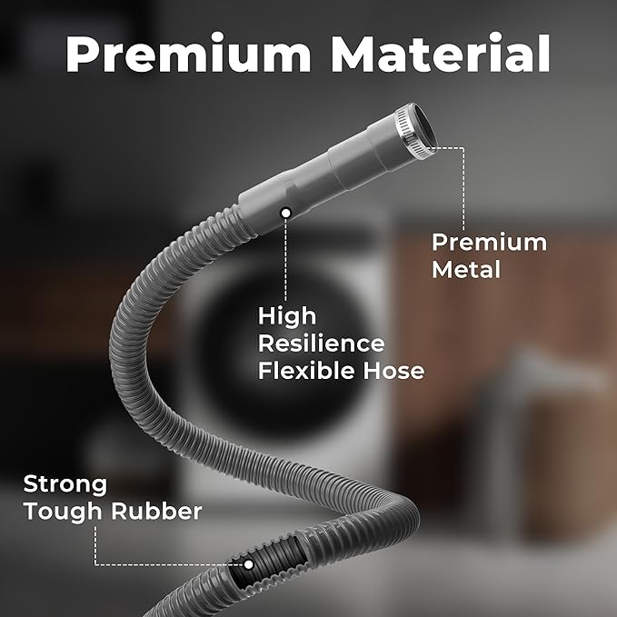 8Ft Universal Washing Machine Drain Hose Flexible Extension Hose | Flexible - Image 6