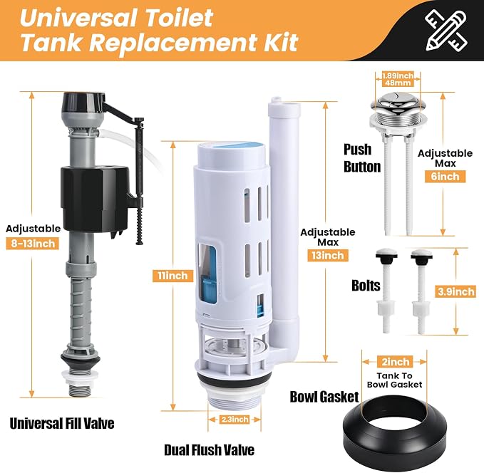 2-Inch Dual Flush Valve Replacement Kit - Image 7