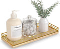 Bathroom Tray for Counter Top Organizer, Oak Wood Vanity Tray | Metal Frame for by Focusonit