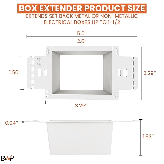 BWP 25 Pack Electrical Outlet Box Extender 1 Gang - Image 2
