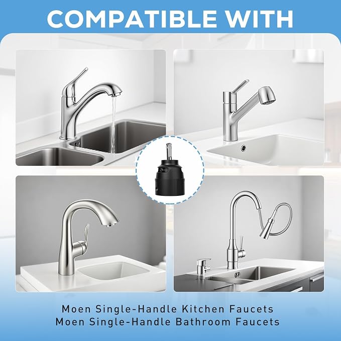 1255 Replacement Cartridge for Moen Kitchen Faucet Parts Single Handle - Image 5