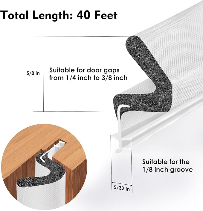Kerf Weather Stripping Seal for Large Gap, Exterior Door, Front Door, Frame - Image 5