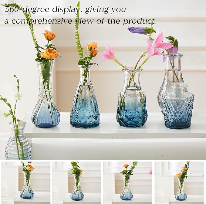 Glass Bud Vase Set of 30 - Image 4