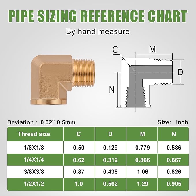 5Pcs Brass Pipe Fittings 90 Degree Street Elbow, 1/8" x 1/8" | 1/8 Inch NPT - Image 5
