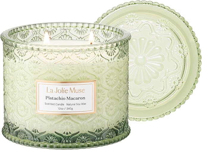 LA JOLIE MUSE Pistachio Macaron Scented Candles by LaJol%C3%ADeMuse