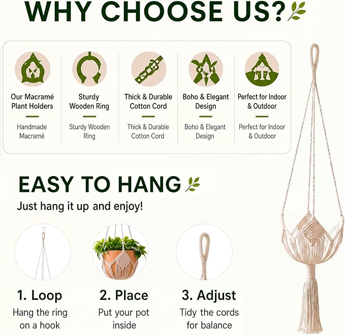 Shappy Boho Macrame Plant Hanger - Image 5