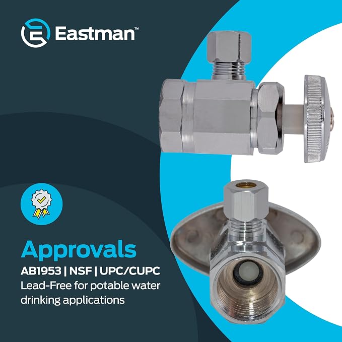 Eastman 1/4 Inch OD Compression x 1/2 Inch FIP Compression Multi-Turn Angle - Image 4