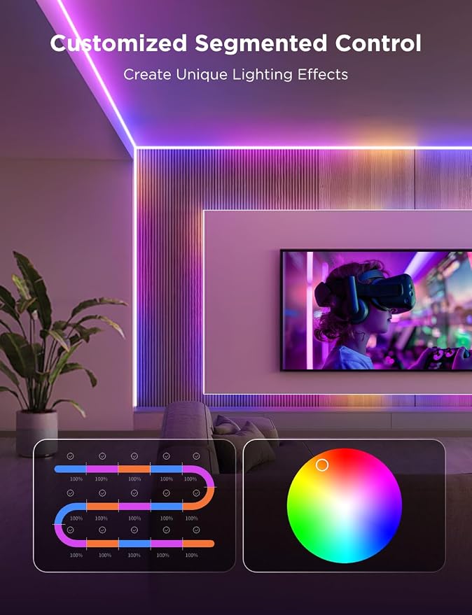 Govee 9.8ft COB LED Strip Light Pro, RGBICW Light - Image 8
