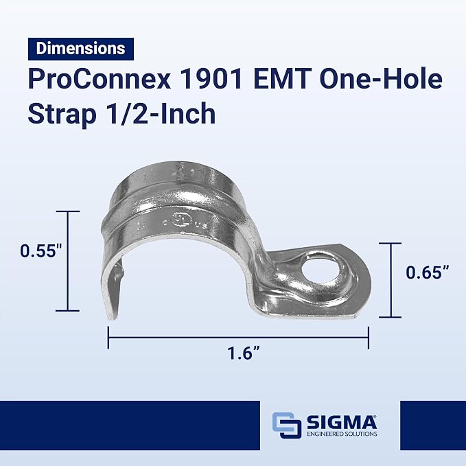 SIGMA ENGINEERED SOLUTIONS ProConnex 1901 EMT One-Hole Strap - Image 5