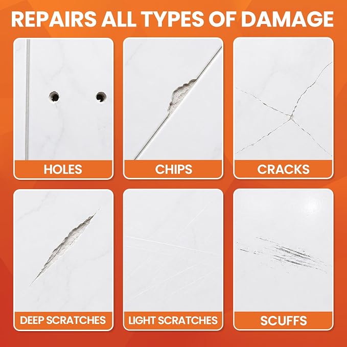 Tile Repair Kit Pure White, Floor Ceramic & Porcelain Tile Chip Repair Kit | - Image 2