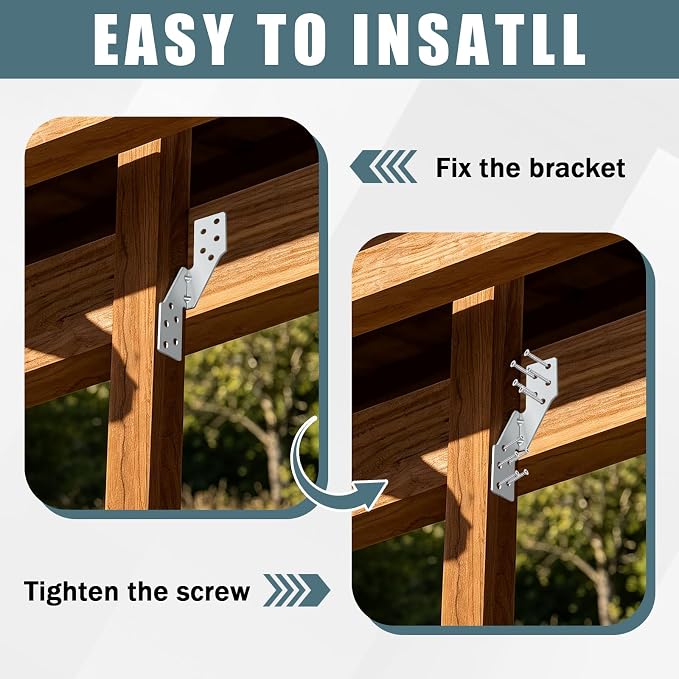 40 Pcs Right Size Galvanized Steel Hurricane Straps Tie Brackets| | Wind & - Image 4