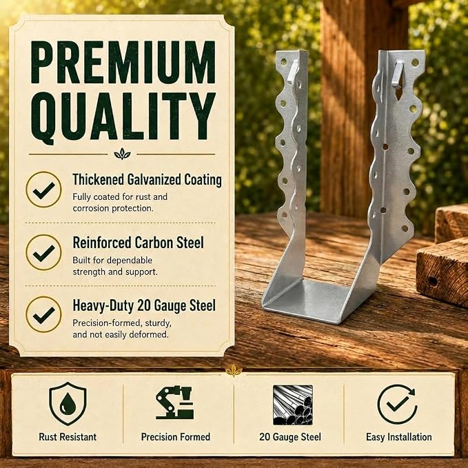 2" X 8" Joist Hanger 18 Gauge Double Shear Face Mount Joist Hangers - Image 5
