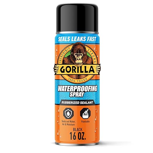 Gorilla Waterproofing Spray, 16 oz, Flexible Rubberized Sealant | Seals Out by Gorilla