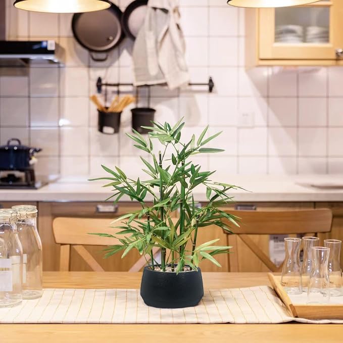 365 Blooming Decor 18-inch Tall Potted ARTIFICIAL Bamboo Plant - Image 6