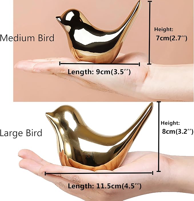 FANTESTICRYAN Small Birds Statues Home Decor, Modern Style, M&L | Ceramic - Image 4