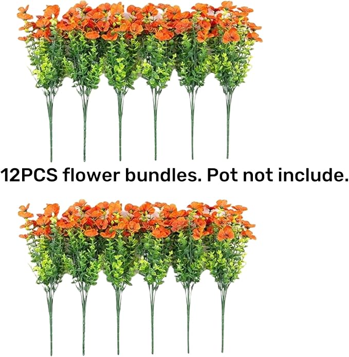 florisso Artificial Fake Fall Mums Flowers Plants - Image 3