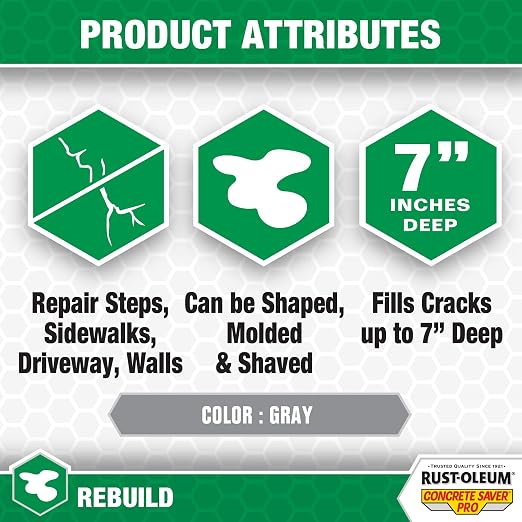 Rust-Oleum Concrete Saver Pro Structural Concrete Repair, 3 lb - Image 7