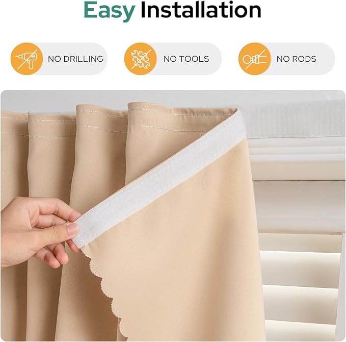 Self Adhesive Curtains, No Drilling Curtains, Easy Installation - Image 7