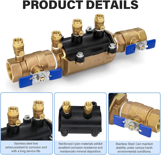1-350 1" Double Check Backflow Preventer, Double Check Valve Assembly | 1 inch - Image 4